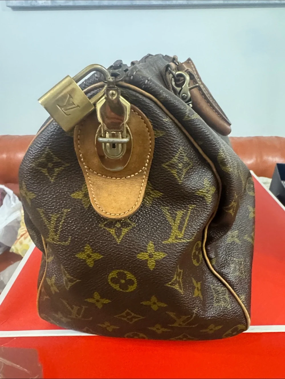Louis Vuitton Brown Monogram Canvas Top-Handle Satchel